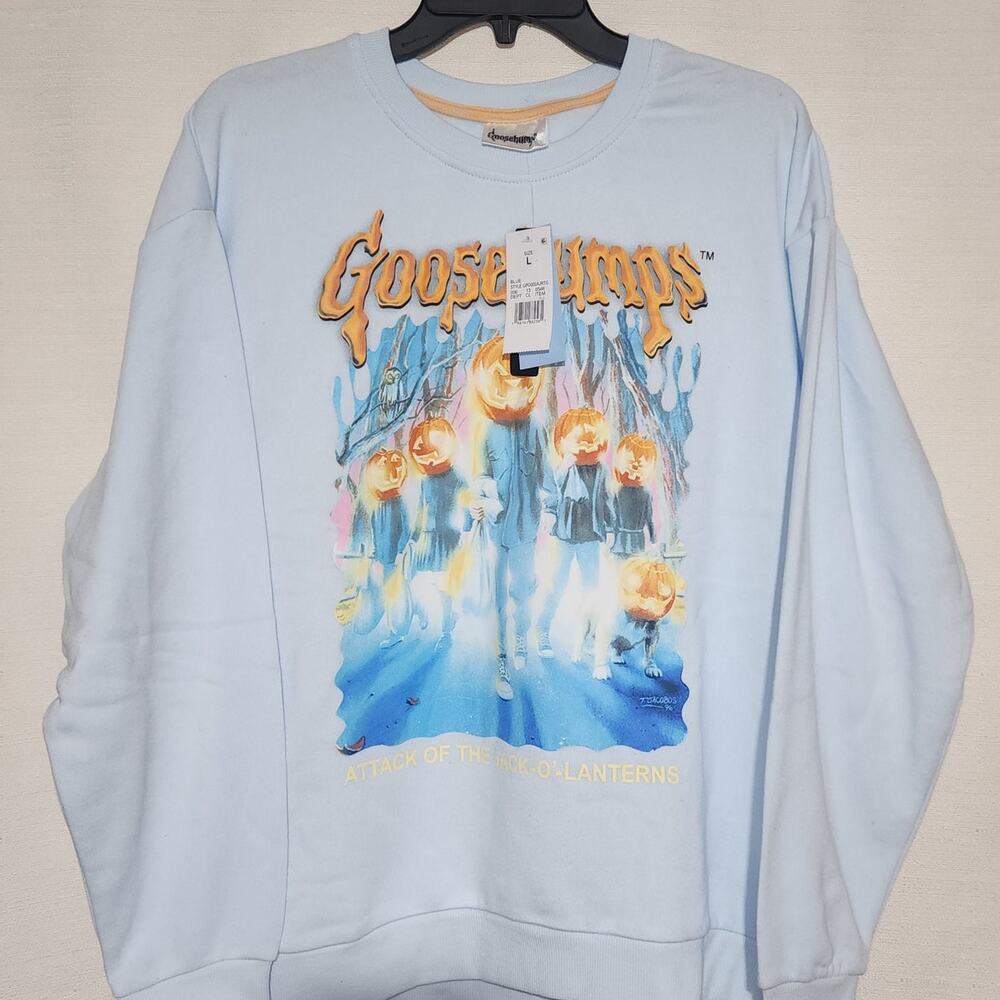 Goosebump Jack-O-Lantern sweatshirt women's Large